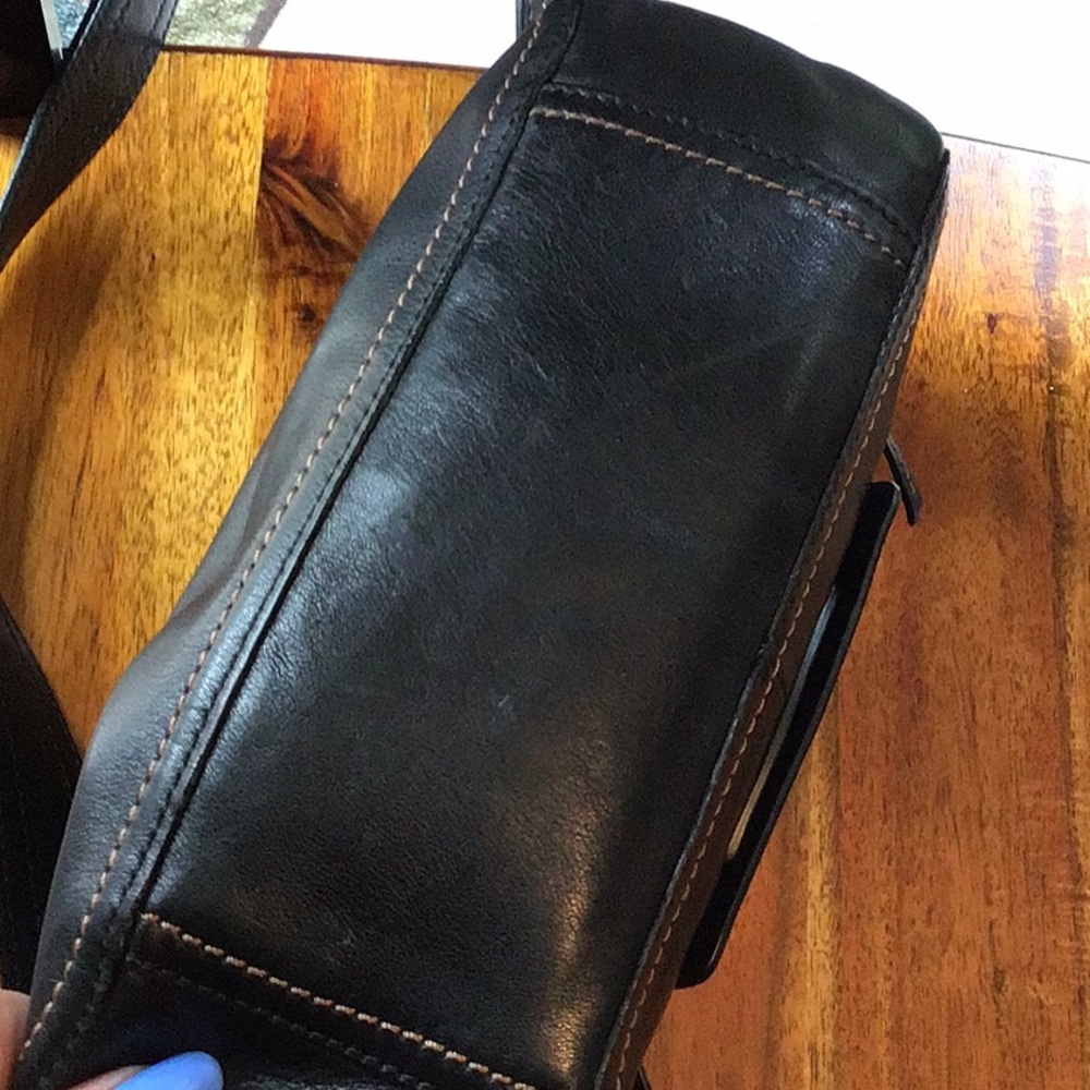 Super cute Francesco Biasia black leather bag - Picture 3 of 8
